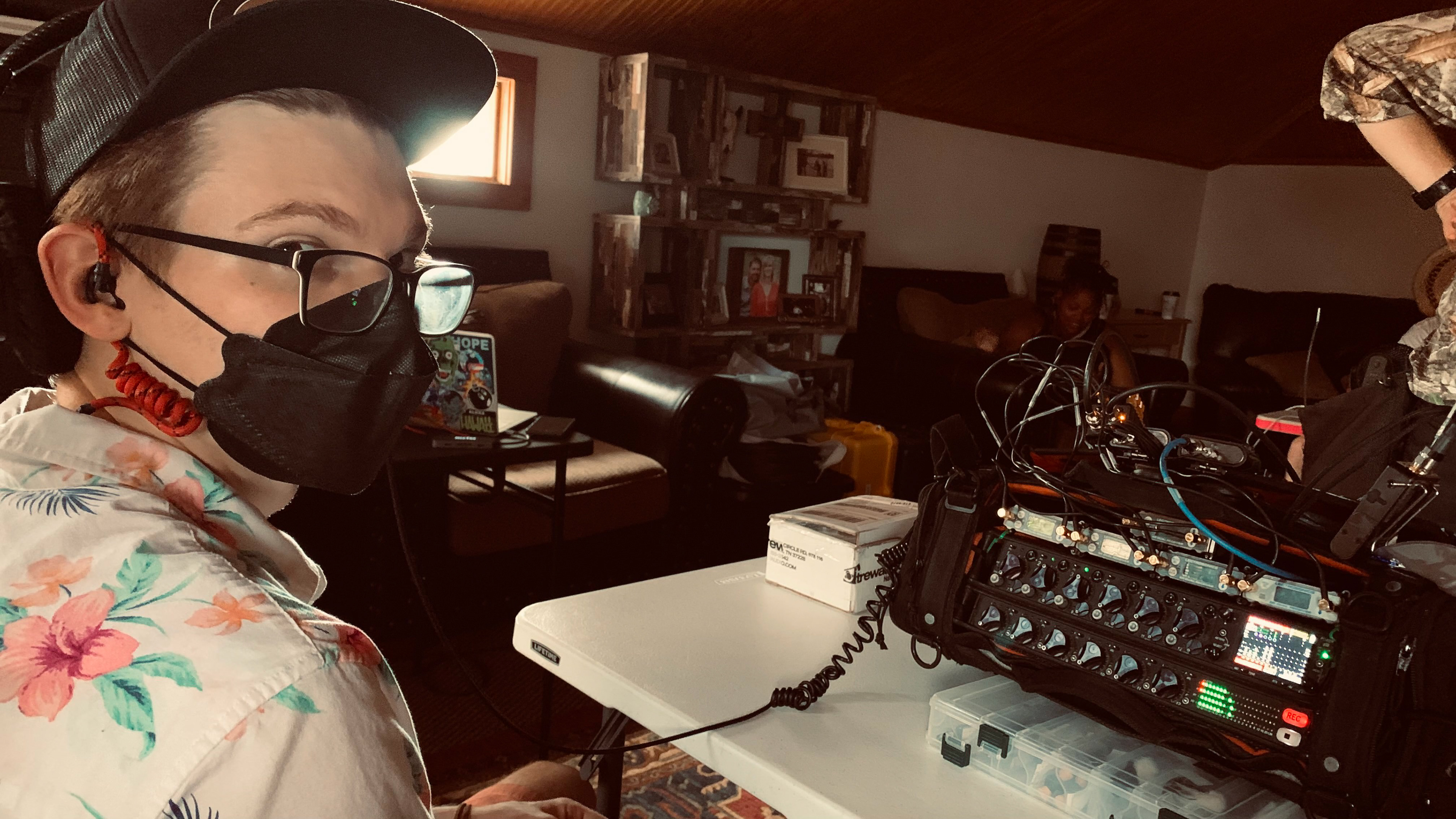 Production sound work on location